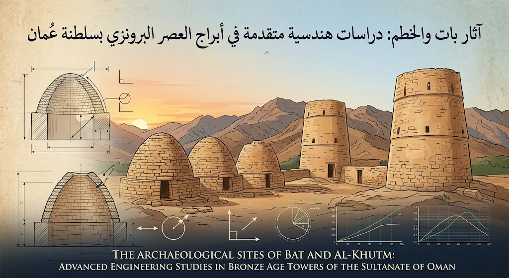 آثار بات والخطم: دراسات هندسية متقدمة في أبراج العصر البرونزي بسلطنة عُمان