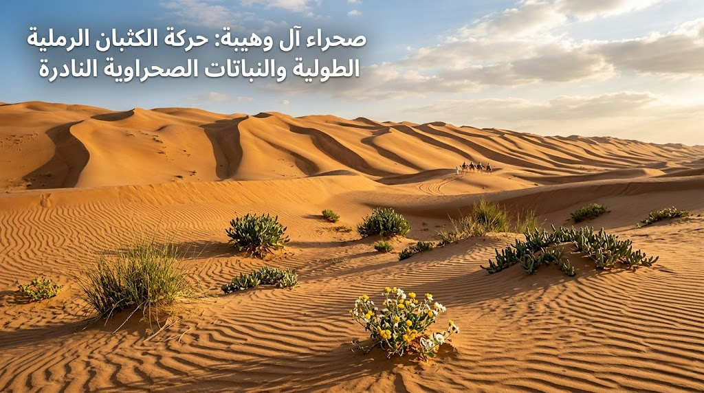 صحراء آل وهيبة: حركة الكثبان الرملية الطولية والنباتات الصحراوية النادرة