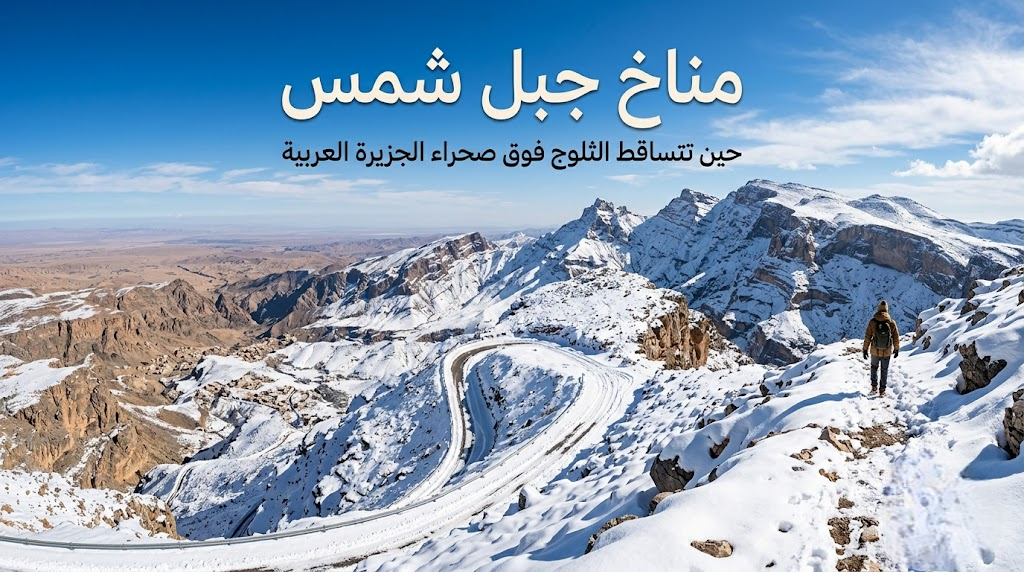 مناخ جبل شمس: حين تتساقط الثلوج فوق صحراء الجزيرة العربية