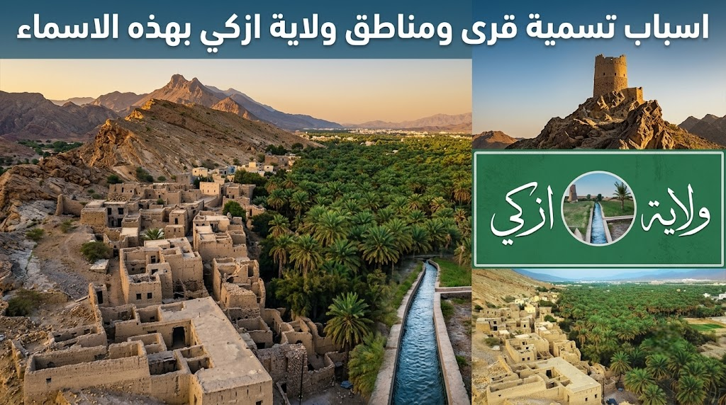 اسباب تسمية قرى ومناطق ولاية ازكي بهذه الاسماء