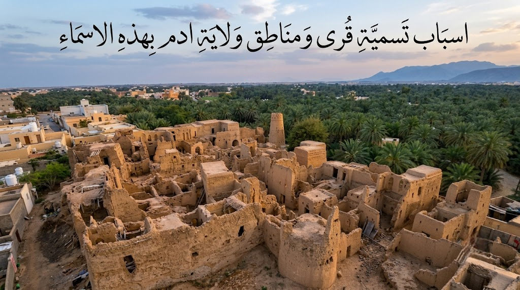 اسباب تسمية قرى ومناطق ولاية ادم بهذه الاسماء