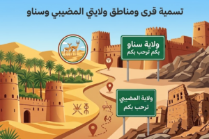 اسباب تسمية قرى ومناطق ولاية المضيبي وولاية سناو بهذه الاسماء