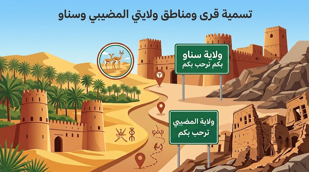 اسباب تسمية قرى ومناطق ولاية المضيبي وولاية سناو بهذه الاسماء