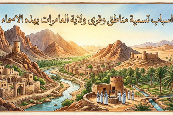 اسباب تسمية مناطق وقرى ولاية العامرات بهذه الاسماء