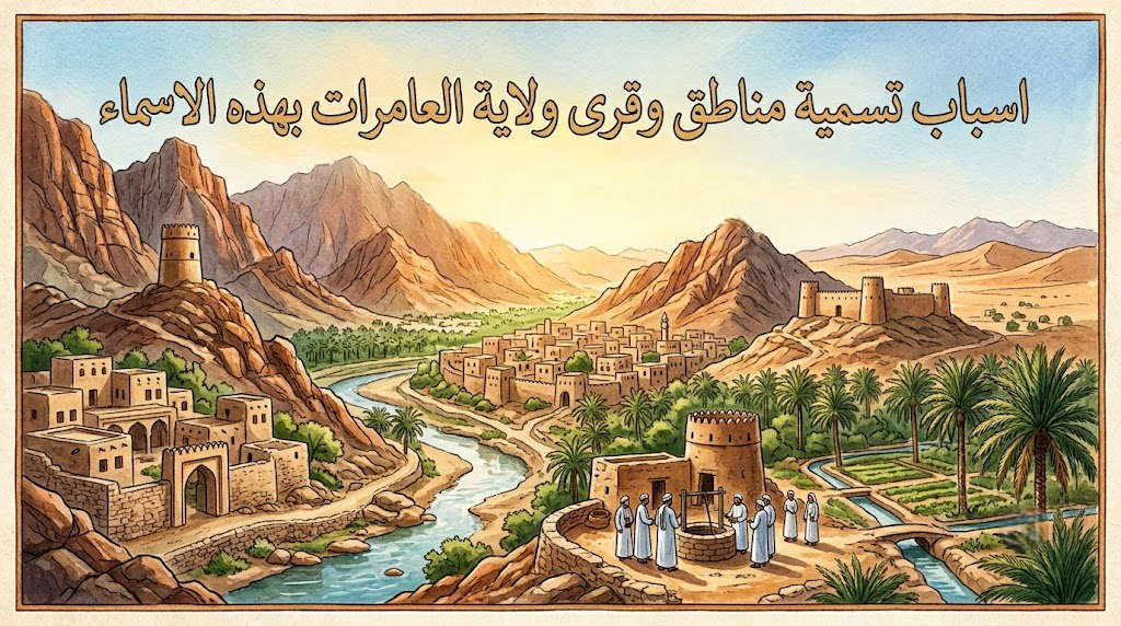 اسباب تسمية مناطق وقرى ولاية العامرات بهذه الاسماء