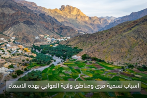 اسباب تسمية قرى ومناطق ولاية العوابي