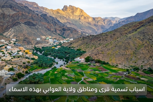 اسباب تسمية قرى ومناطق ولاية العوابي