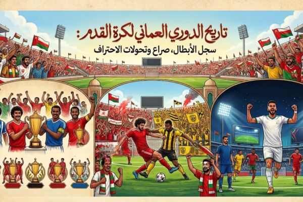 تاريخ الدوري العماني لكرة القدم: سجل الأبطال، صراع القمة، وتحولات الاحتراف