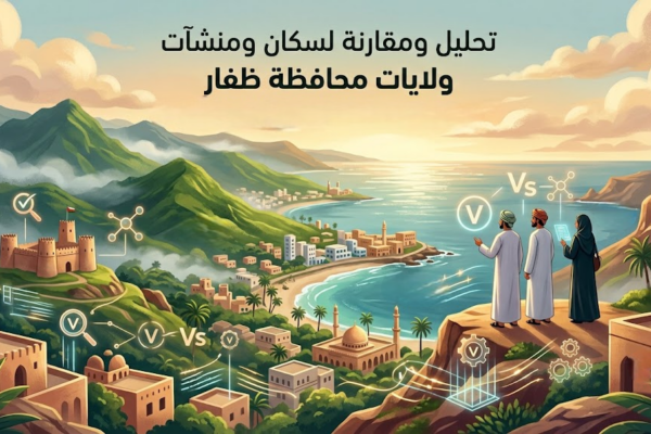 تحليل إحصائي ومقارنة شاملة لسكان ومنشآت ولايات محافظة ظفار