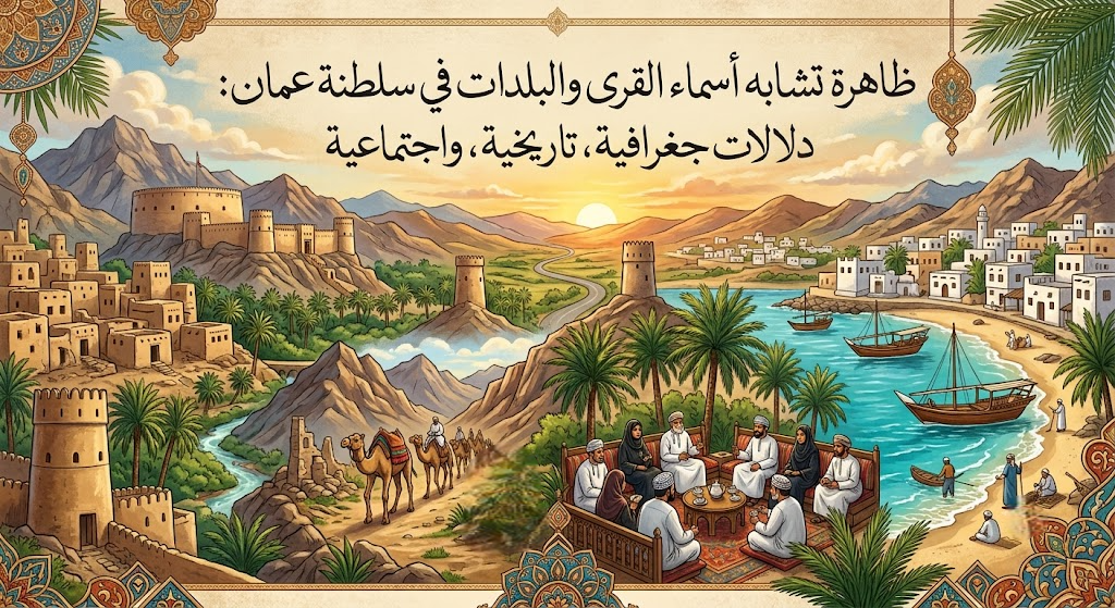 ظاهرة تشابه أسماء القرى والبلدات في سلطنة عُمان: دلالات جغرافية، تاريخية، واجتماعية