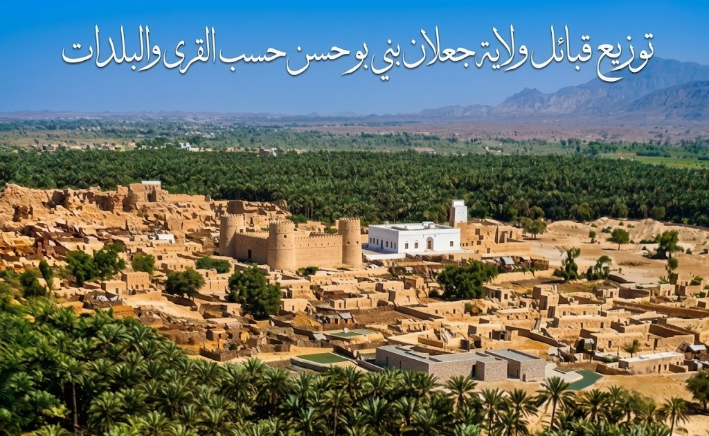 تواجد قبائل ولاية جعلان بني بو حسن حسب القرى والبلدات