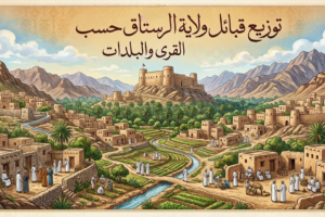 توزيع قبائل ولاية الرستاق حسب القرى والبلدات