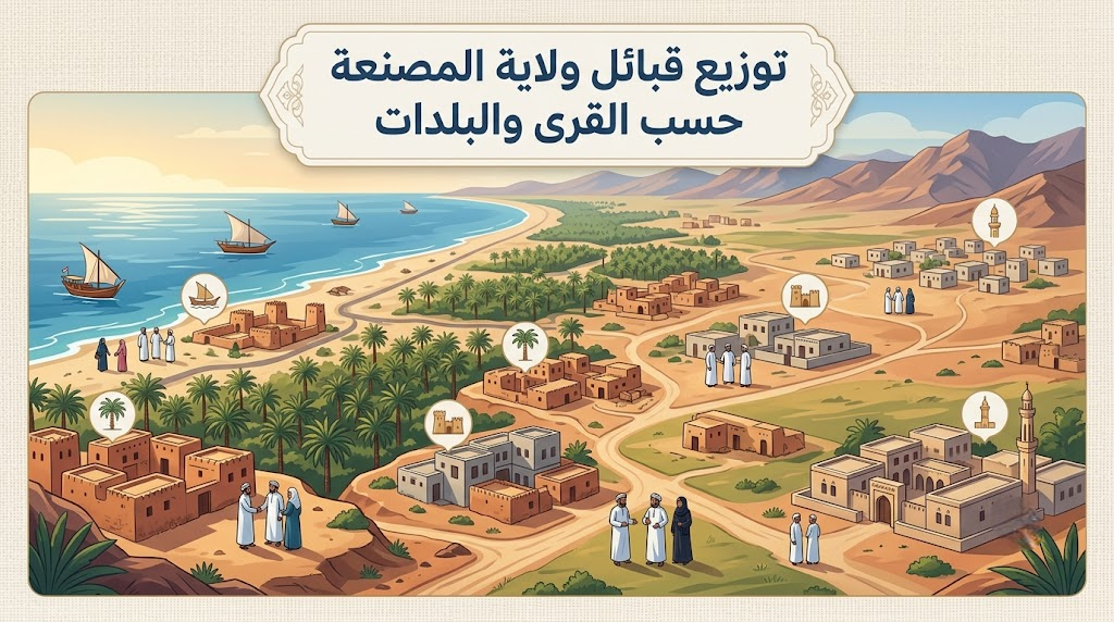 توزيع قبائل ولاية المصنعة حسب القرى والبلدات