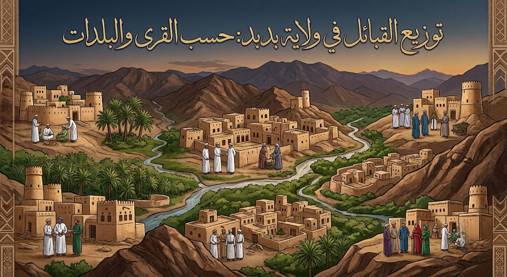 توزيع القبائل في ولاية بدبد حسب القرى والبلدات