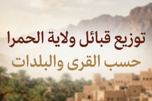 توزيع قبائل ولاية الحمرا حسب القرى والبلدات