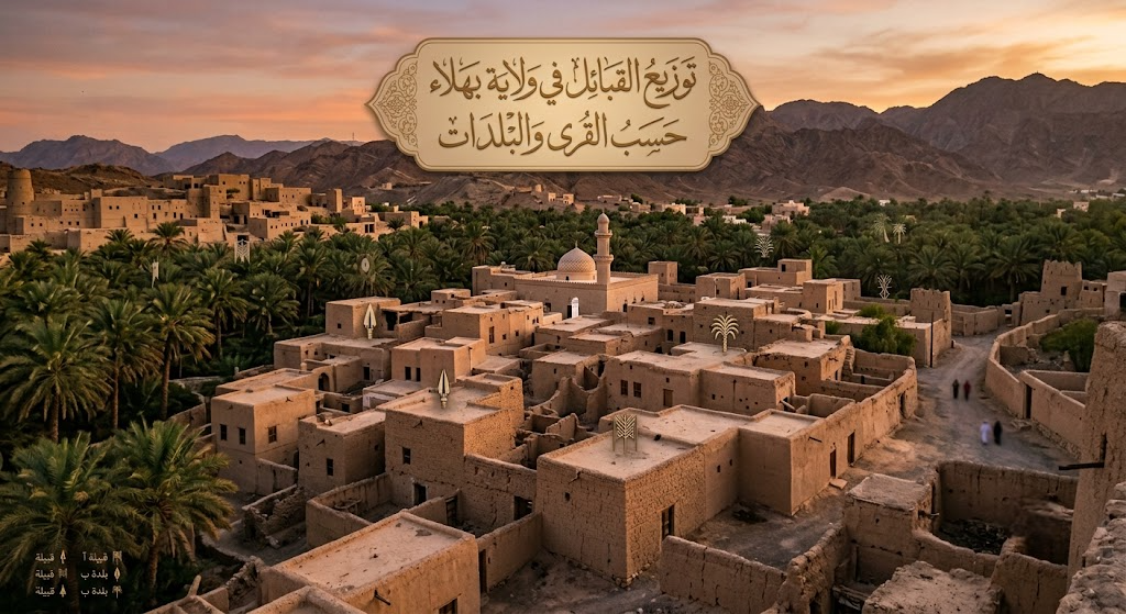 توزيع قبائل ولاية بهلاء حسب القرى والبلدات