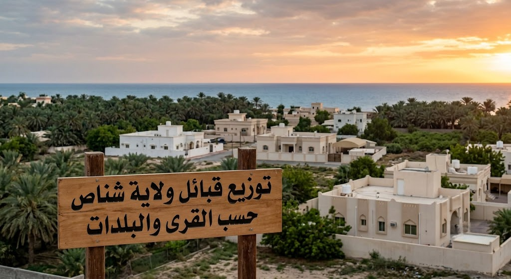 توزيع قبائل ولاية شناص حسب القرى والبلدات