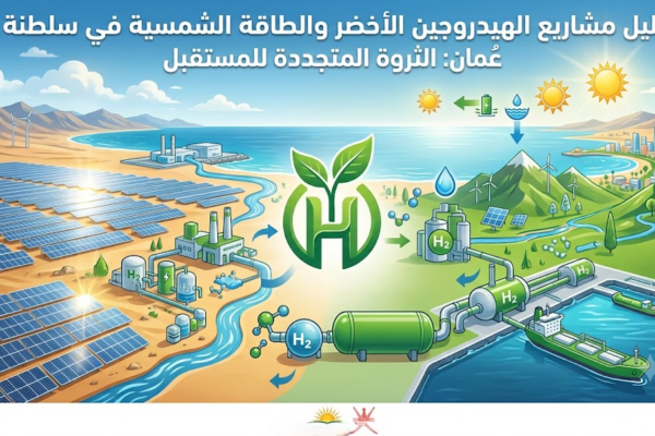 دليل مشاريع الهيدروجين الأخضر والطاقة الشمسية في سلطنة عُمان: الثروة المتجددة للمستقبل