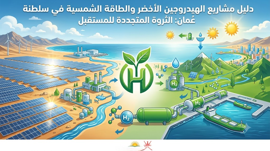 دليل مشاريع الهيدروجين الأخضر والطاقة الشمسية في سلطنة عُمان: الثروة المتجددة للمستقبل