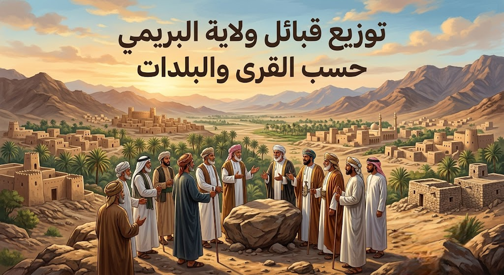 توزيع قبائل ولاية البريمي حسب القرى والبلدات