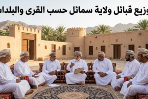 توزيع القبائل في ولاية سمائل حسب القرى والبلدات