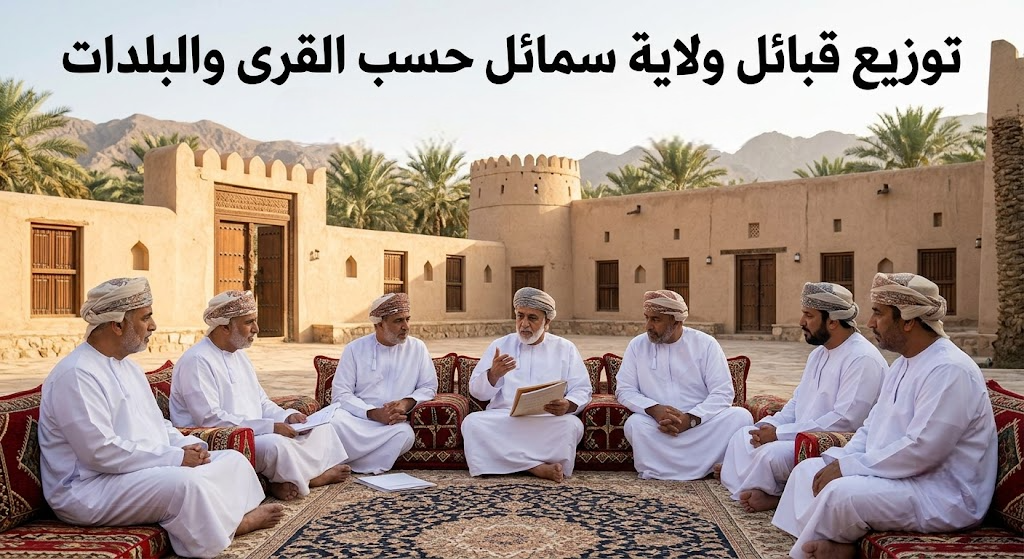 توزيع القبائل في ولاية سمائل حسب القرى والبلدات