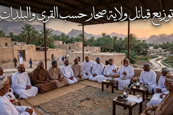توزيع القبائل في ولاية صحار حسب القرى والبلدات