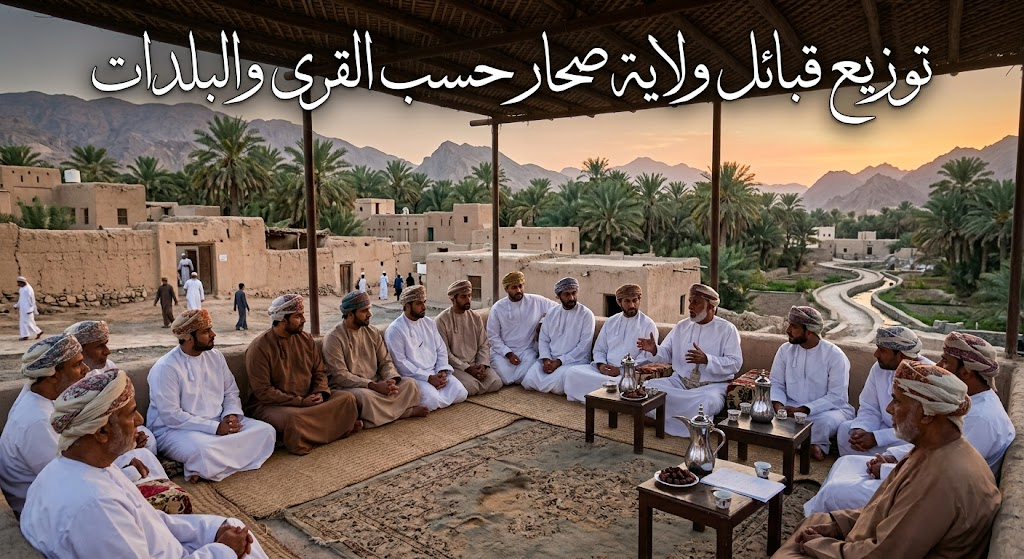 توزيع القبائل في ولاية صحار حسب القرى والبلدات