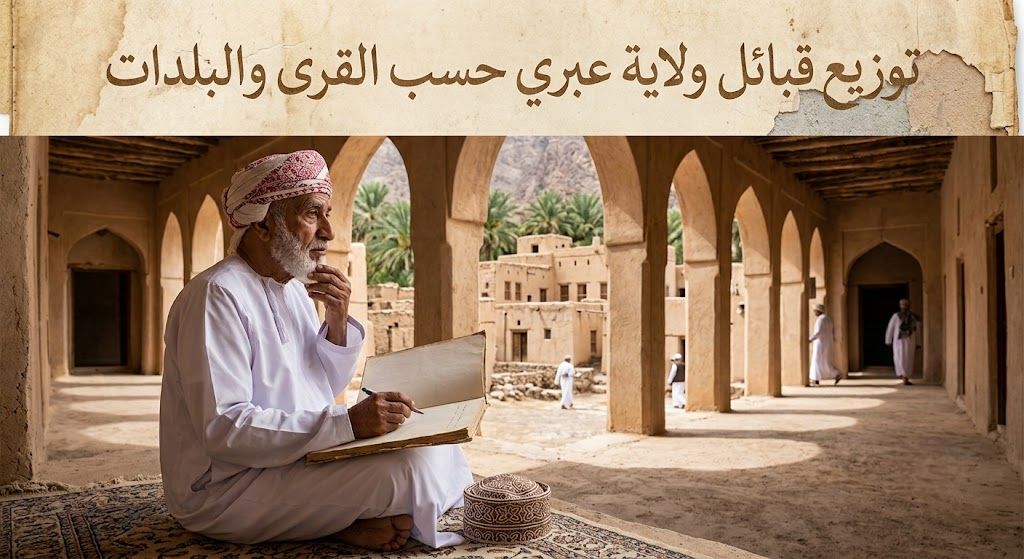 توزيع قبائل ولاية عبري حسب القرى والبلدات