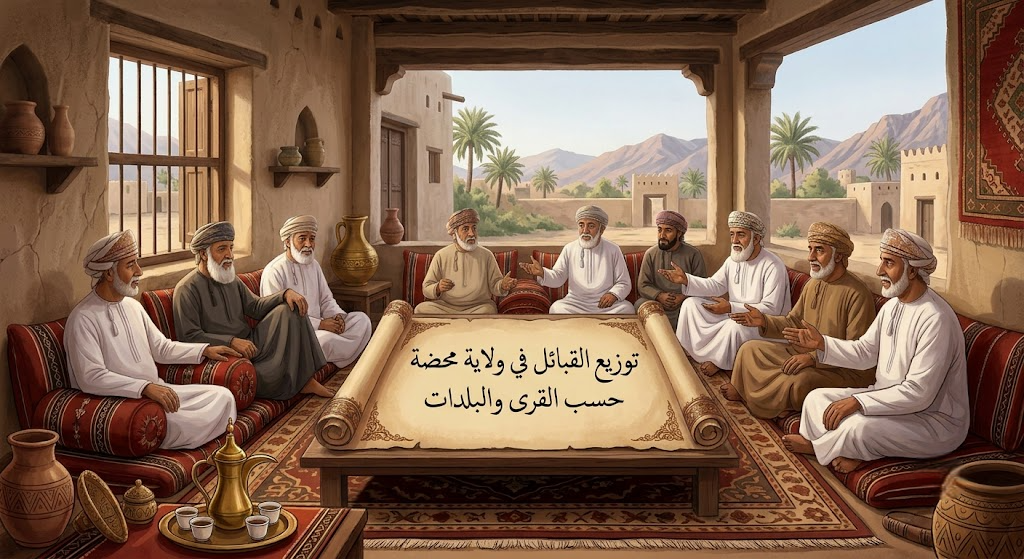 توزيع القبائل في ولاية محضة حسب القرى والبلدات