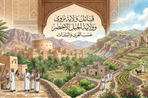 توزيع قبائل ولاية نزوى وولاية الجبل الاخضر حسب القرى والبلدات