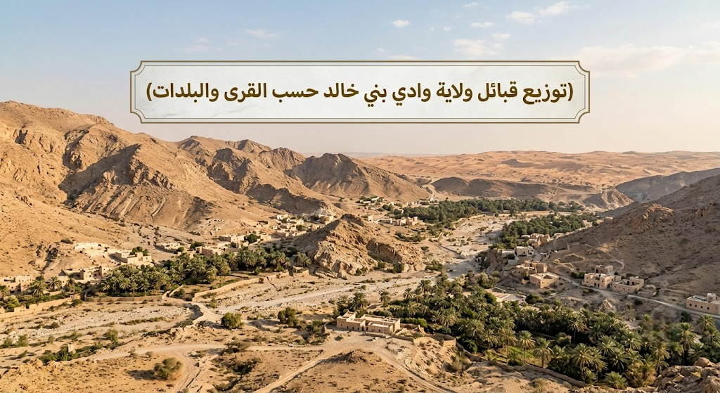 تواجد قبائل وادي بني خالد حسب القرى والبلدات